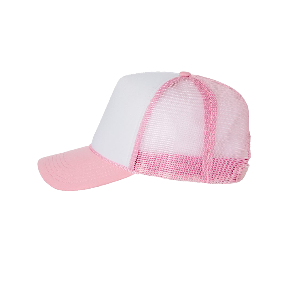 Diablo Pink/White Trucker Hat side