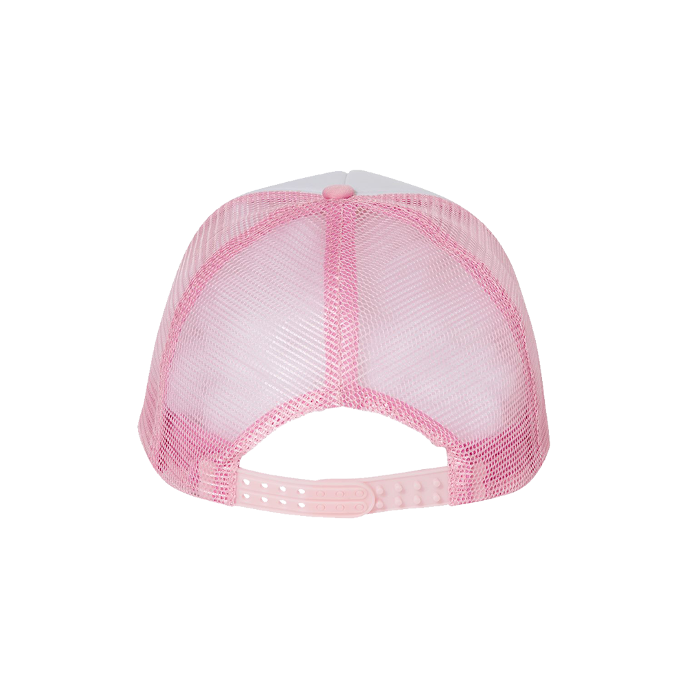 Diablo Pink/White Trucker Hat back